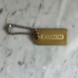 Coach Gold Metal Keychain